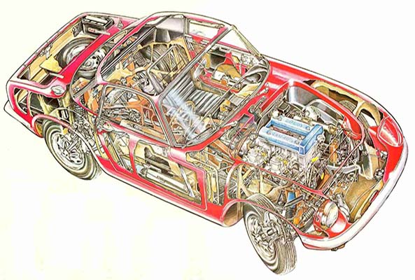 Motoring artwork by James Allington